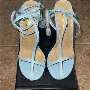 EGO Light Blue Strappy Heels